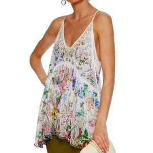 🎉 🥂 HOST PICK 🥂 🎉  CAMILLA CRYSTAL EMBELLISHED SILK-GEORGETTE CAMISOLE